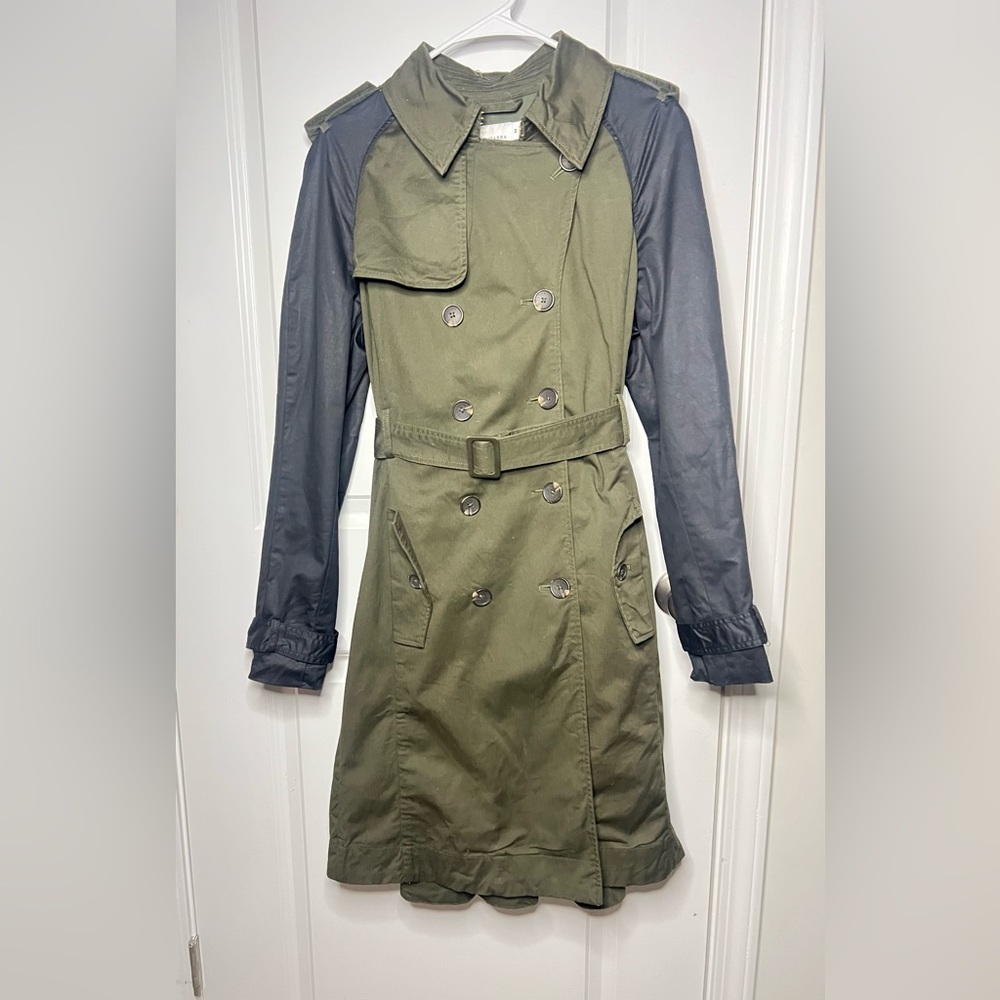Altuzarra for Target Olive/Black Women’s Trench Coat Sz Medium